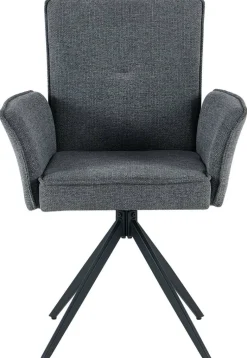 Stuhl Lima grau Webstoff B/H/T: ca. 65x92x65 cm