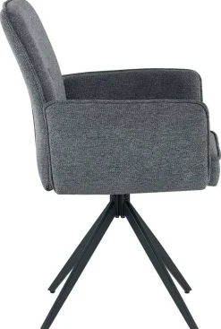 Stuhl Lima grau Webstoff B/H/T: ca. 65x92x65 cm