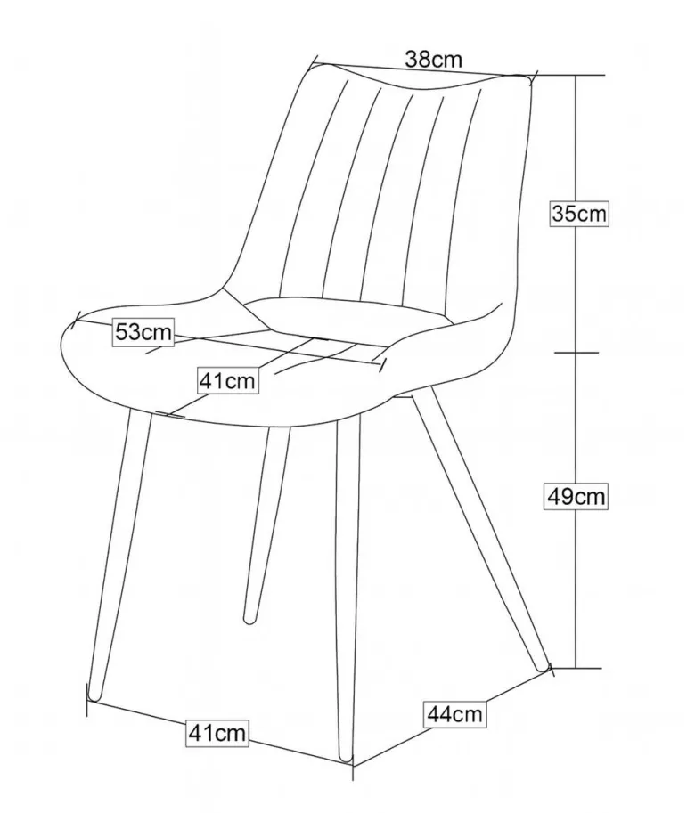 Stuhl LOTTA, 2er Set anthrazit Webstoff B/H/T: ca. 53x86x59 cm