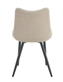 Stuhl LOTTA, 2er Set creme Webstoff B/H/T: ca. 53x86x59 cm