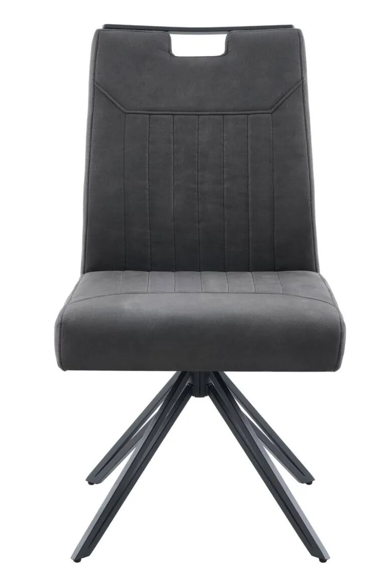 Stuhl Maggy anthrazit Microfaser B/H/T: ca. 54x97x69 cm