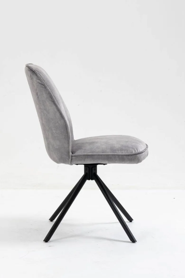 Stuhl Mailand grau Microfaser B/H/T: ca. 53x89x64 cm