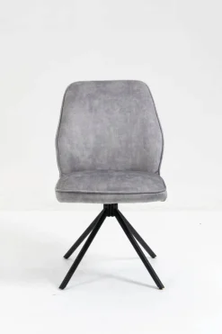 Stuhl Mailand grau Microfaser B/H/T: ca. 53x89x64 cm