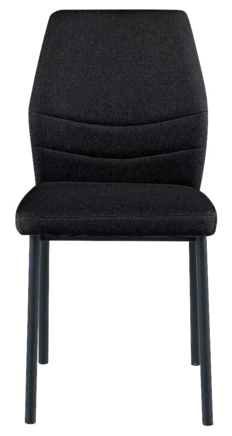 Stuhl Marbella schwarz Webstoff B/H/T: ca. 45x86x56 cm