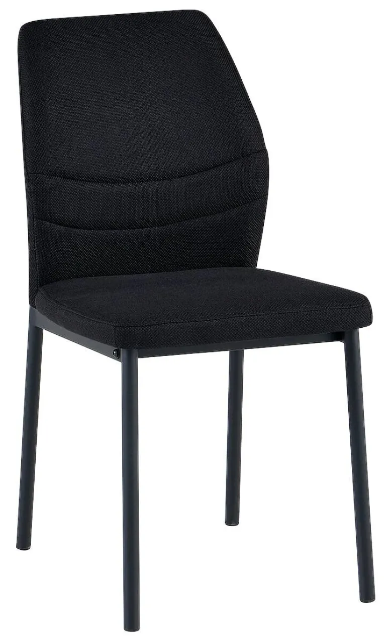 Stuhl Marbella schwarz Webstoff B/H/T: ca. 45x86x56 cm