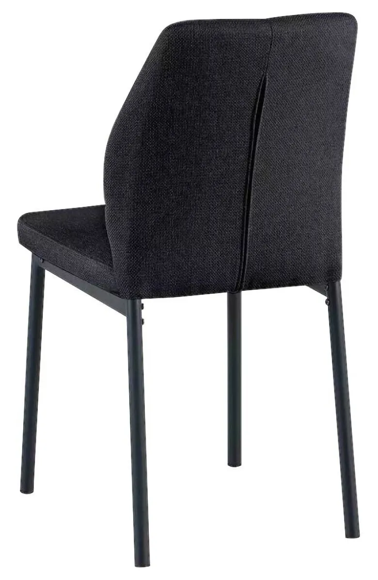 Stuhl Marbella schwarz Webstoff B/H/T: ca. 45x86x56 cm