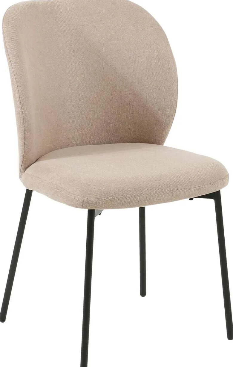 Stuhl Medina beige Webstoff B/H/T: ca. 46x85x48 cm