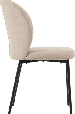 Stuhl Medina beige Webstoff B/H/T: ca. 46x85x48 cm