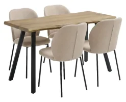Stuhl Medina beige Webstoff B/H/T: ca. 46x85x48 cm
