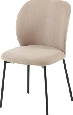 Stuhl Medina beige Webstoff B/H/T: ca. 46x85x48 cm