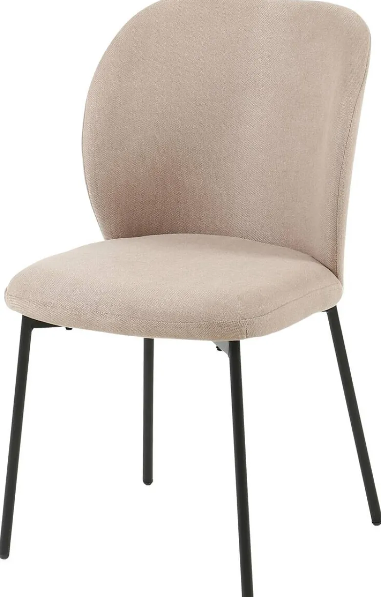 Stuhl Medina beige Webstoff B/H/T: ca. 46x85x48 cm