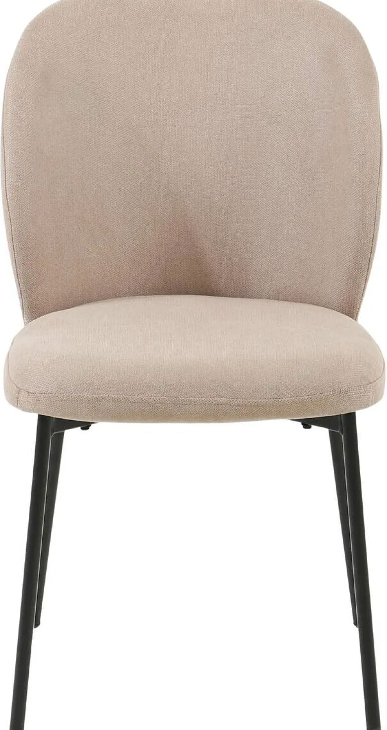 Stuhl Medina beige Webstoff B/H/T: ca. 46x85x48 cm