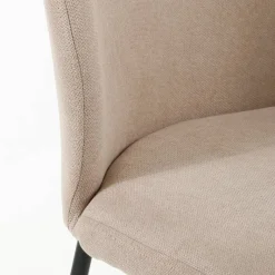 Stuhl Medina beige Webstoff B/H/T: ca. 46x85x48 cm