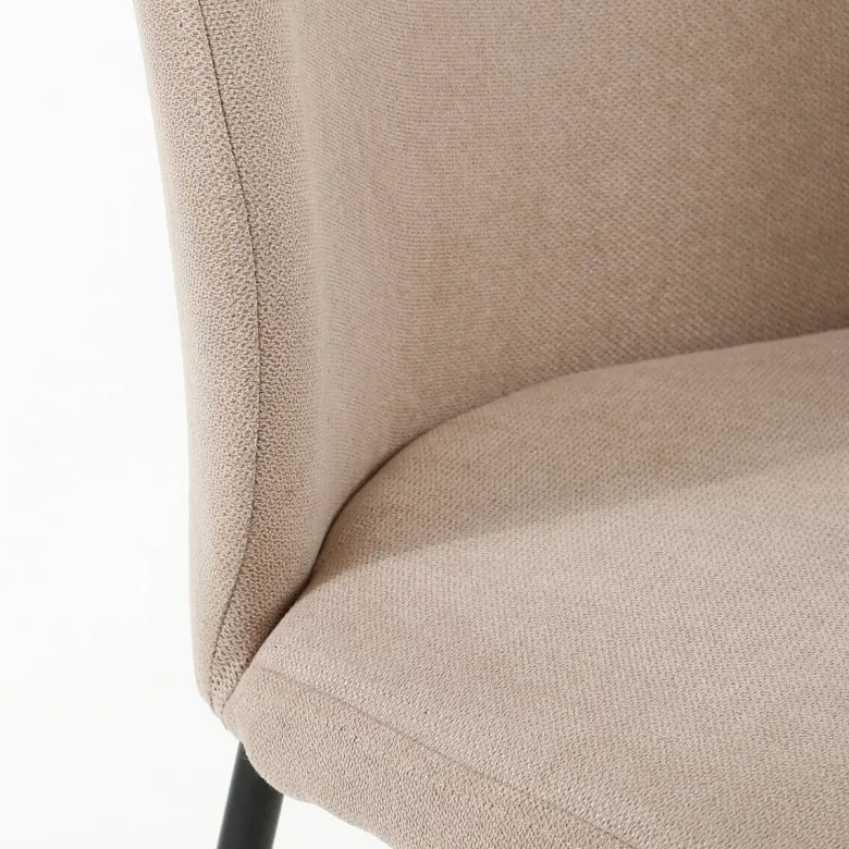 Stuhl Medina beige Webstoff B/H/T: ca. 46x85x48 cm
