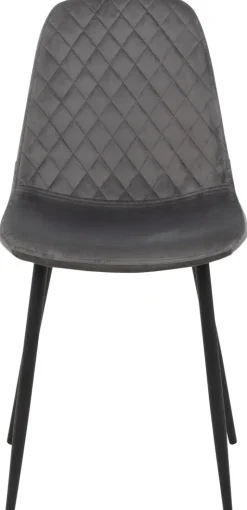Stuhl Mira 4er Set grau Samtoptik B/H/T: ca. 44x89x53,5 cm