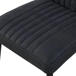 Stuhl Mona anthrazit schwarz Microfaser Metall