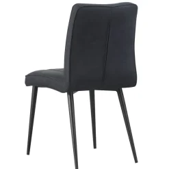 Stuhl Mona anthrazit schwarz Microfaser Metall