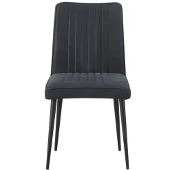 Stuhl Mona anthrazit schwarz Microfaser Metall