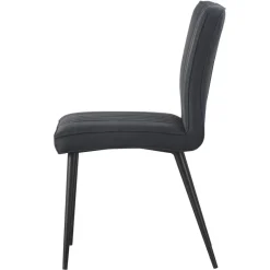 Stuhl Mona anthrazit schwarz Microfaser Metall