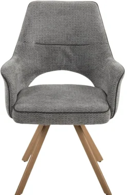 Stuhl Nila dunkelgrau Webstoff B/H/T: ca. 62x90x62 cm