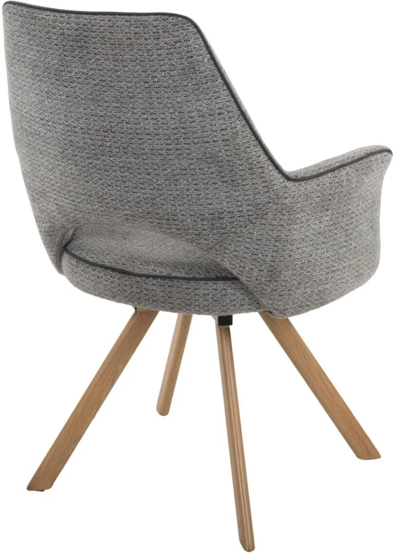 Stuhl Nila dunkelgrau Webstoff B/H/T: ca. 62x90x62 cm