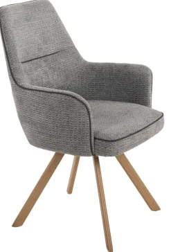 Stuhl Nila dunkelgrau Webstoff B/H/T: ca. 62x90x62 cm