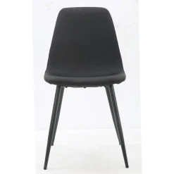 Stuhl Pia schwarz Microfaser Metall