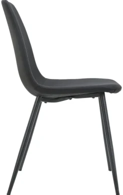 Stuhl Pia schwarz Microfaser Metall