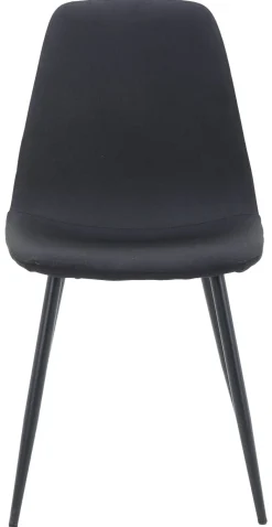 Stuhl Pia schwarz Microfaser Metall