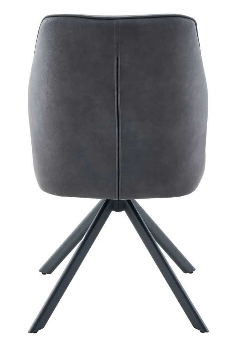 Stuhl Prizzi anthrazit Kunstleder B/H/T: ca. 51x92x64 cm