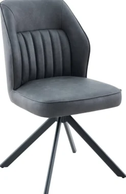 Stuhl Prizzi anthrazit Kunstleder B/H/T: ca. 51x92x64 cm