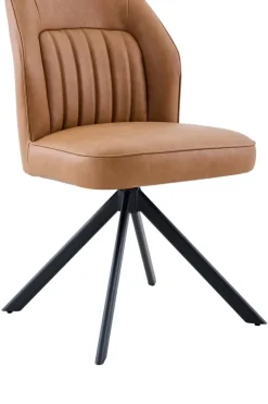Stuhl Prizzi Cognac Kunstleder B/H/T: ca. 51x92x64 cm
