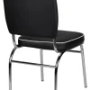 Stuhl schwarz weiß Chrom Kunstleder Metall Kunstleder B/H/T: ca. 45x90x47 cm