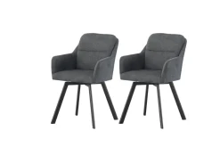 Stuhl SOPHIE, 2er Set anthrazit Stoff B/H/T: ca. 53x87x62 cm