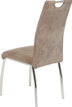 Stuhl Susi 2er Set beige Vintage Microfaser B/H/T: ca. 44x98x61 cm