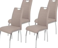 Stuhl Susi 2er Set Cappuccino Kunstleder B/H/T: ca. 44x98x61 cm