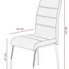 Stuhl Susi 2er Set Cappuccino Kunstleder B/H/T: ca. 44x98x61 cm