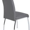 Stuhl Susi 4er Set grau Kunstleder B/H/T: ca. 44x98x61 cm