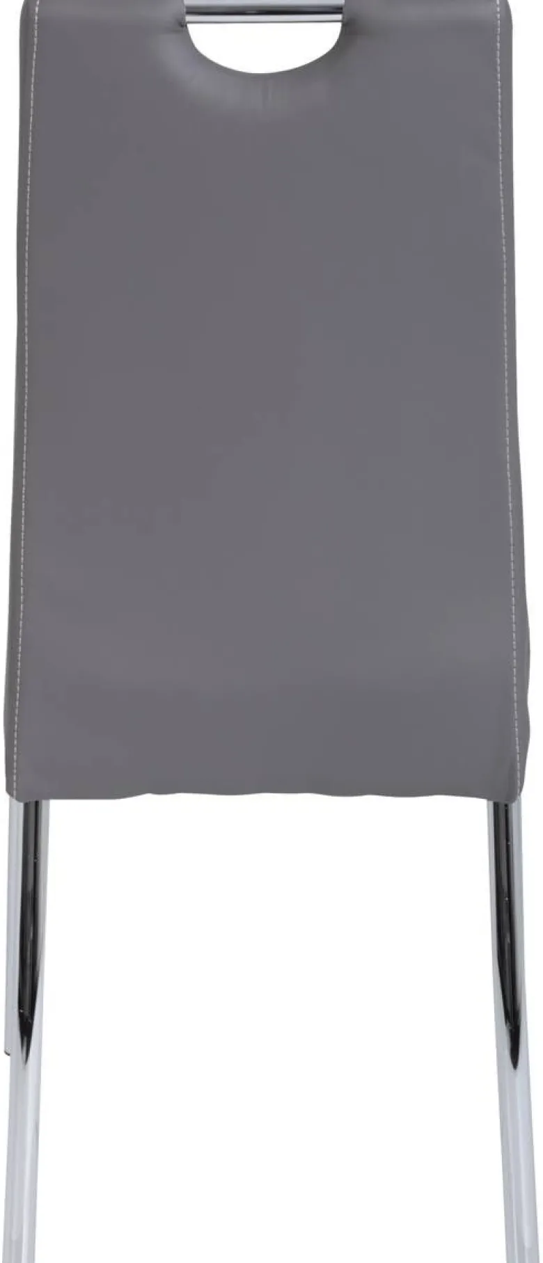 Stuhl Susi 4er Set grau Kunstleder B/H/T: ca. 44x98x61 cm