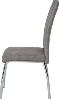 Stuhl Susi 4er Set grau Vintage Microfaser B/H/T: ca. 44x98x61 cm