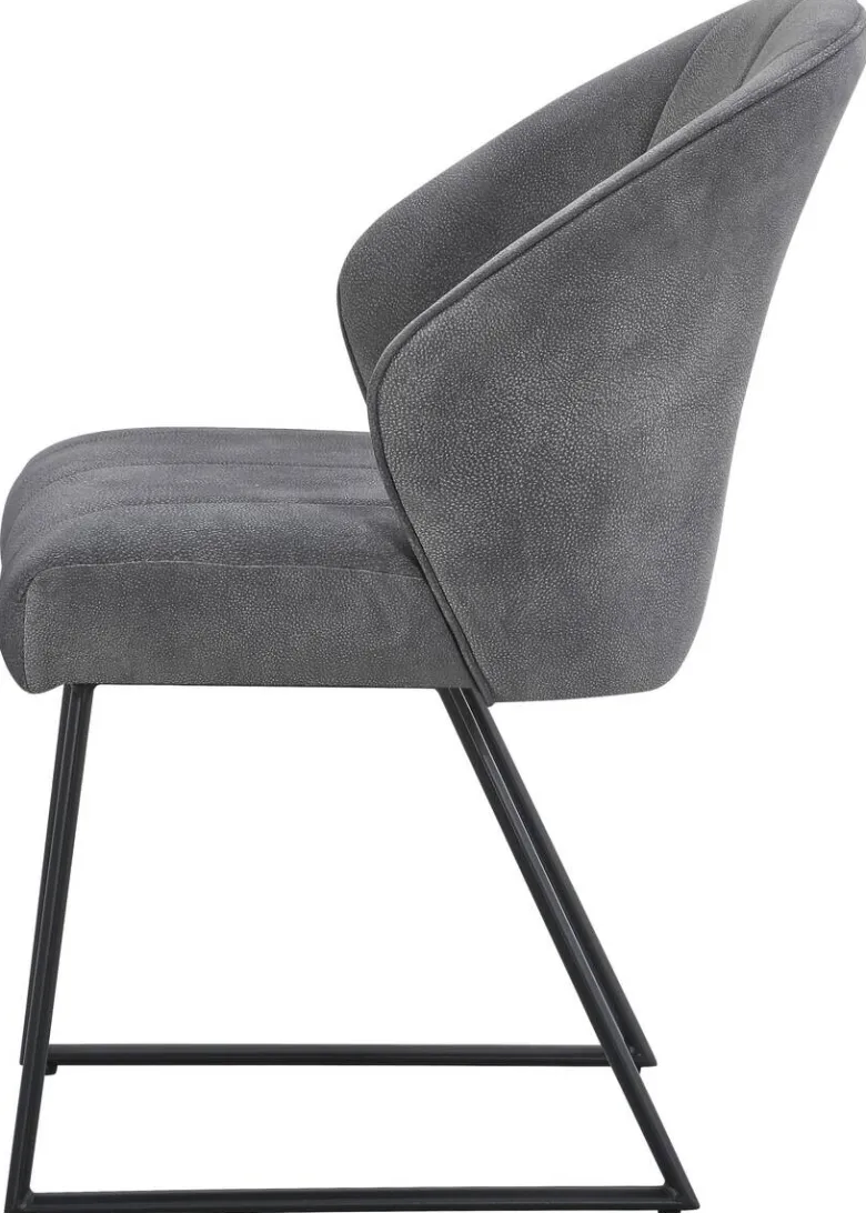 Stuhl Sven grau Microfaser B/H/T: ca. 56,5x80x60 cm