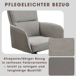 Stuhl TINO, 2er-Set schwarz grau Metall Microfaser B/H/T: ca. 62x94x70 cm