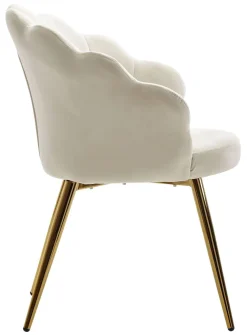 Stuhl weiß Stoff B/H/T: ca. 47,5x80x53 cm