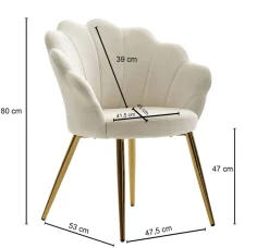 Stuhl weiß Stoff B/H/T: ca. 47,5x80x53 cm