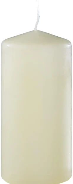 Stumpenkerze beige B/H/L: ca. 6x12x6 cm
