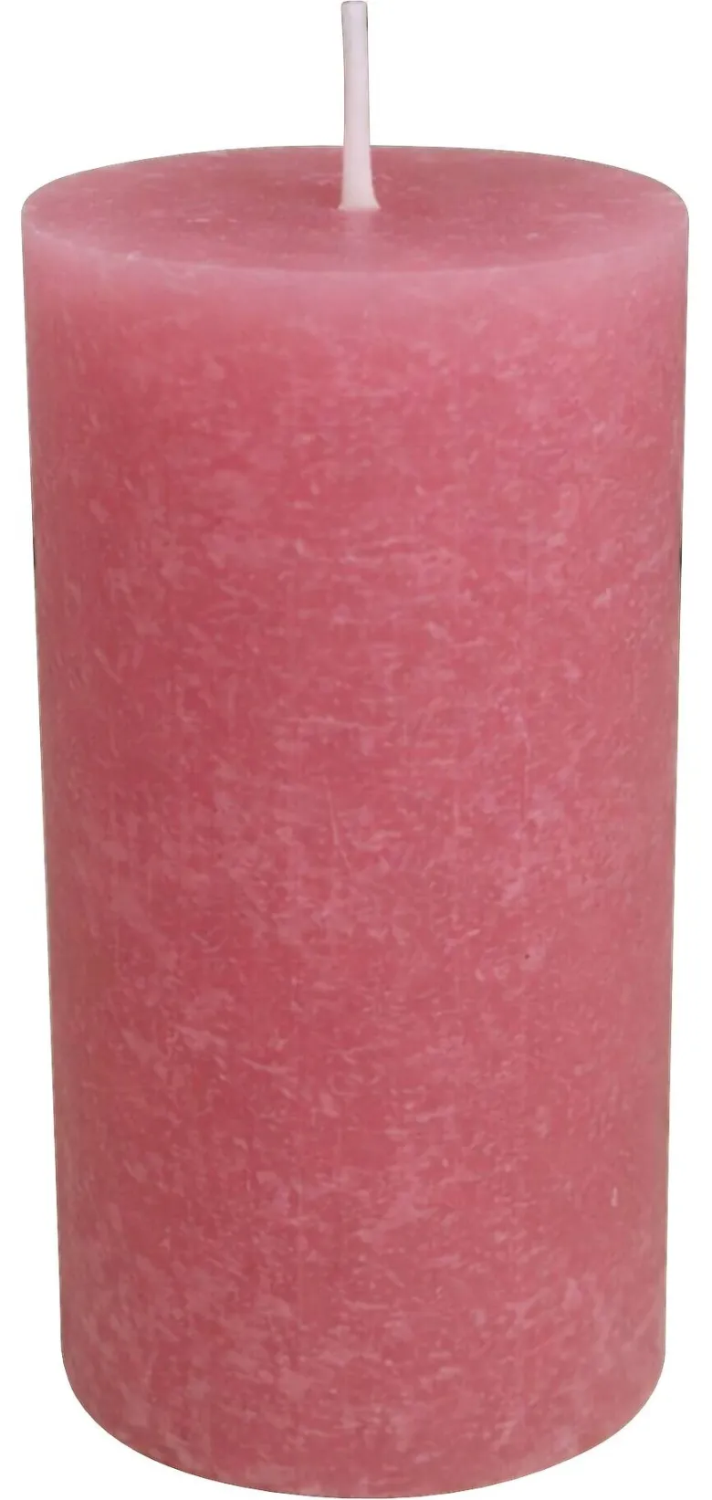 Stumpenkerze rosé H/D: ca. 12x6,8 cm