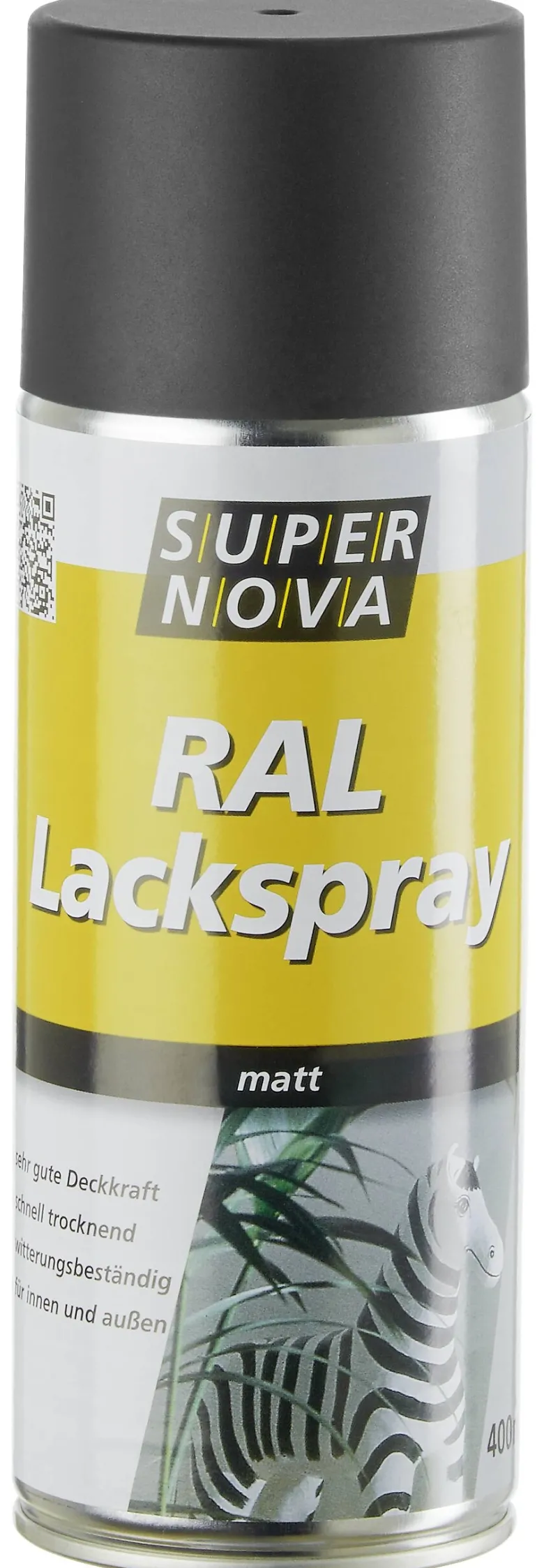Super-Nova Lackspray tiefschwarz seidenmatt ca. 0,4 l