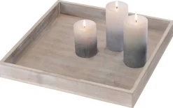 Tablett natur Holz B/H/L: ca. 25x3x25 cm