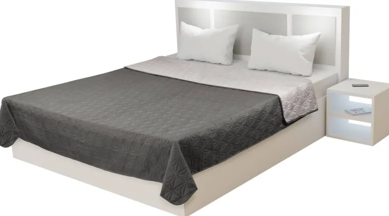 Tagesdecke anthrazit Polyester B/L: ca. 160x220 cm