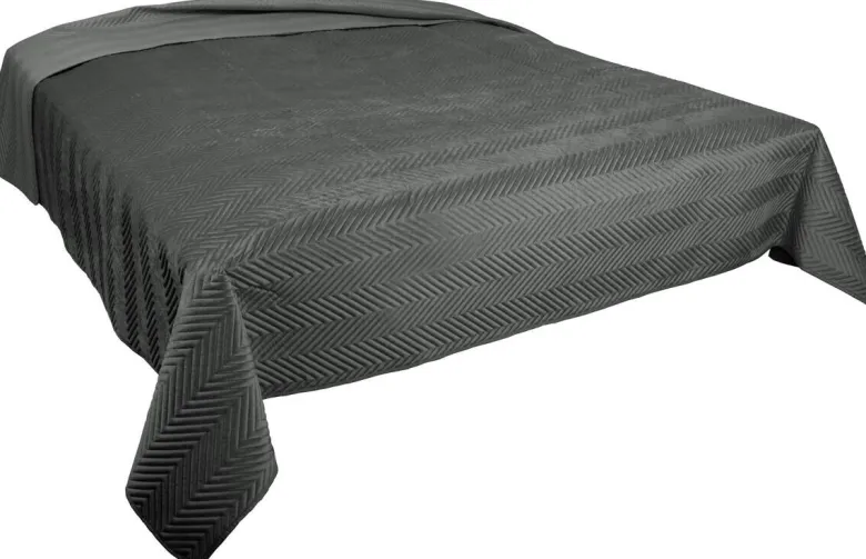 Tagesdecke anthrazit Polyester B/L: ca. 220x240 cm
